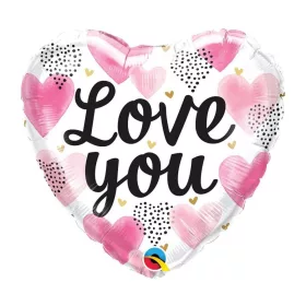 Szerelem Hearts fólia lufi 46 cm
