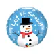 Hóember Let It Snow fólia lufi 46 cm