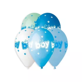 It's a Boy Blue léggömb, lufi 5 db-os 13 inch (33 cm)