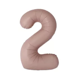 Matt rózsaszín 2-es Vintage szám fólia lufi 76 cm (WP)