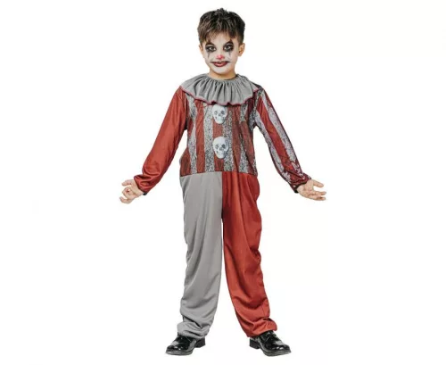 Csontváz és Bohóc Skeleton kifordítható jelmez 130/140 cm