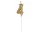 Arany Champagne Crown 4-es számgyertya, tortagyertya 6 cm
