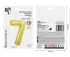 Arany 7-es Light Gold szám fólia lufi 85 cm