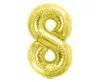 Arany 8-as Light Gold szám fólia lufi 85 cm