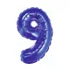 Kék Blue 9-es mini szám fólia lufi 35 cm