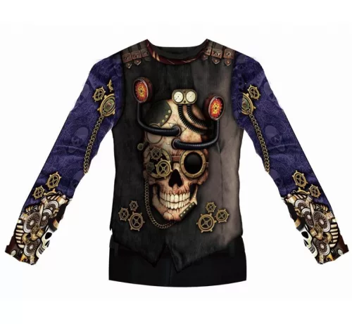 Kalóz Skull 3D férfi póló, felső L