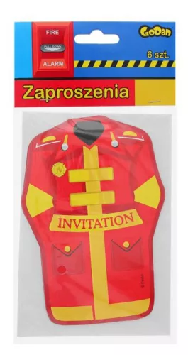 Tűzoltóság Fire Brigade meghívó 6 db-os