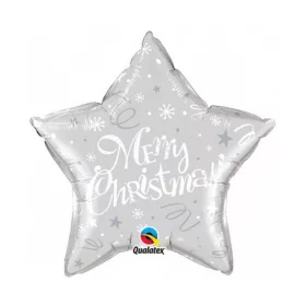 Karácsony Silver Star fólia lufi 51 cm