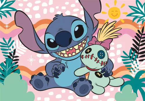 Clementoni Disney Lilo és Stitch, A csillagkutya Scrump’s Day 60 db-os puzzle  II. osztály