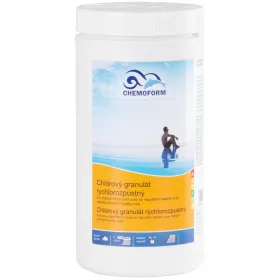  Medence klórgranulátum, Chemoform 0501 Chlórovy, fehér, 1 kg, 56 % aktív klór, pH-semleges, minden vízkeménységhez, sokkolás, folyamatos klórozás