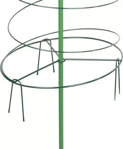 Növénytámasz, Strend Pro Garden GreenGarden Toma, zöld, 165 x 30 cm, spirál rúd, paradicsomhoz és kúszónövényekhez, 3 db klipsz