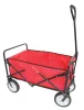 Strandkocsi, Strend Pro Garden, Taliga Praktik, 9,45 kg, piros raktér, fekete acélváz, összecsukható, vízlepergető PVC szövet, PVC kerekek