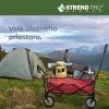 Strandkocsi, Strend Pro Garden, Taliga Praktik, 9,45 kg, piros raktér, fekete acélváz, összecsukható, vízlepergető PVC szövet, PVC kerekek