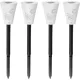 Napelemes kerti lámpa, Strend Pro Garden Sargas, fehér, 7 x 35 cm, 4 db, 2 LED, 2 üzemmód: színes/fehér, akkumulátoros, lepke és virág árnyékhatás