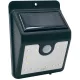 Napelemes fali lámpa, Strend Pro Garden SL6250, fekete, 11,5 x 4,5 x 9 cm, 20 LED, mozgásérzékelős, akkumulátoros, műanyag ház, polikristályos napelemmel