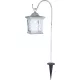 Napelemes kerti lámpa, Strend Pro Garden, Subra, fehér, 70 cm, 14,5 cm átmérő, üveg–műanyag–fém, 1 LED, hidegfehér fényű, akkumulátoros
