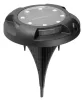 Napelemes talajlámpa, Strend Pro Garden Crater, fekete, 11 × 14 cm, 2 db, 12 SMD LED, hidegfehér fény, vízálló, kültéri
