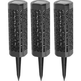   Napelemes kerti lámpa, Strend Pro Garden Kang, fekete, 31 cm, 1 LED, melegfehér fény, vízálló, 3 db