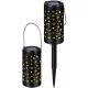 Napelemes kerti lámpa, Strend Pro Garden Yildun, fekete, 41 cm, 1 LED, melegfehér fény, vízálló, 2 db, földbe szúrható