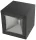 Napelemes fali lámpa, Strend Pro Garden, fekete, 10 x 10 x 10 cm, 1 LED, elegáns, akkumulátoros, automatikus kapcsolás, melegfehér fény