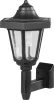 Napelemes fali lámpa, Strend Pro Garden Solar Adria, fekete, 16,5 x 16,5 x 30 cm, 1 LED, akkumulátoros, automatikus kapcsolás