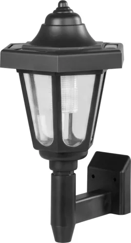 Napelemes fali lámpa, Strend Pro Garden Solar Adria, fekete, 16,5 x 16,5 x 30 cm, 1 LED, akkumulátoros, automatikus kapcsolás