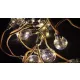 Napelemes kerti fényfüzér, Strend Pro Garden, izzó alakú, 10 db LED, 3,8 m, kültéri dekoráció, gyors összeszerelés