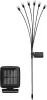 Napelemes kerti lámpa, Strend Pro Garden Firefly, 72 cm, 6 LED, rozsdamentes acél, akkumulátoros, automatikus kapcsolás, földbe szúrható