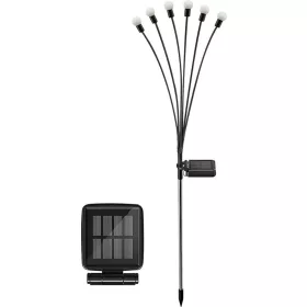   Napelemes kerti lámpa, Strend Pro Garden Firefly, 72 cm, 6 LED, rozsdamentes acél, akkumulátoros, automatikus kapcsolás, földbe szúrható
