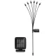 Napelemes kerti lámpa, Strend Pro Garden Firefly, 72 cm, 6 LED, rozsdamentes acél, akkumulátoros, automatikus kapcsolás, földbe szúrható