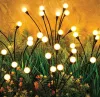 Napelemes kerti lámpa, Strend Pro Garden Firefly, 72 cm, 6 LED, rozsdamentes acél, akkumulátoros, automatikus kapcsolás, földbe szúrható