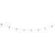 Napelemes kerti fényfüzér, Strend Pro Garden, izzó alakú, 10 LED, 2,7 m + 3 m kábel, akkumulátoros, automatikus kapcsolás
