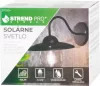 Napelemes fali lámpa, Strend Pro Garden, fekete, 23,5 × 18 × 20 cm, 1 LED, kültéri, műanyag, akkumulátoros, automatikus kapcsolás