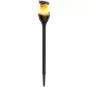 Napelemes kerti lámpa, Strend Pro Garden Blaze, fekete, 65 cm, 12 LED, melegfehér fény, vízálló, tartós műanyag, földbe szúrható