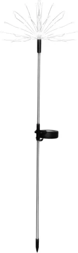 Napelemes kerti lámpa, Strend Pro Garden Solita, ezüst, 8 x 6 x 81 cm, 90 LED, időjárásálló, fém és műanyag, automatikus kapcsolás