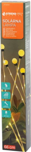 Napelemes kerti lámpa, Strend Pro Garden Floro, ezüst, 66 cm, 42 LED, kültéri, automatikus kapcsolás, energiatakarékos