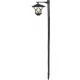 Napelemes kerti lámpa, Strend Pro Garden Zia, fekete, 17 x 17 x 153 cm, 2 LED, melegfehér fényű, vízálló, ABS + PP, földbe szúrható, akkumulátoros