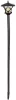 Napelemes kerti lámpa, Strend Pro Garden Zia, fekete, 17 x 17 x 153 cm, 2 LED, melegfehér fényű, vízálló, ABS + PP, földbe szúrható, akkumulátoros