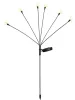 Napelemes kerti lámpa, Strend Pro Garden Lara, szürke, 72 cm, 60 LED, kültéri, vízálló, akkumulátoros, melegfehér fény, földbe szúrható