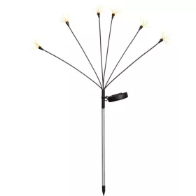   Napelemes kerti lámpa, Strend Pro Garden Lara, szürke, 72 cm, 60 LED, kültéri, vízálló, akkumulátoros, melegfehér fény, földbe szúrható