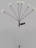 Napelemes kerti lámpa, Strend Pro Garden Lara, szürke, 72 cm, 60 LED, kültéri, vízálló, akkumulátoros, melegfehér fény, földbe szúrható