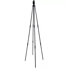   Növénytámasz, Strend Pro Garden, fekete, 135 cm, 4 lábú, PE bevonatú fém, időjárásálló, kúszónövényekhez, 2 db