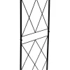 Kerti lugas, Strend Pro Garden, fekete, 120 x 44 x 219 cm, porfestett fém, időjárásálló, kúszónövényekhez, bordás megerősítéssel