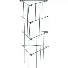   Növénytámasz, Strend Pro Garden, sötétzöld, 26 x 61 cm, rácsos, porszórt acél, virágokhoz és kúszónövényekhez, beltéri és kültéri használatra