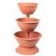 Műanyag háromszintes virágcserép, Strend Pro Garden Pyramid, terrakotta, átmérők: 25 cm / 32,5 cm / 40 cm, magasság: 79 cm, kerek