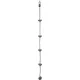 Mászókötél, ST Leisure Equipment LEQ LUIX, 2 m, 26 mm átmérő, műanyag, csomópontokkal, fém karikával, 70 kg teherbírás (TC802179)