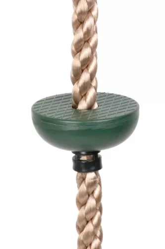 Mászókötél, ST Leisure Equipment LEQ LUIX, 2 m, 26 mm átmérő, műanyag, csomópontokkal, fém karikával, 70 kg teherbírás (TC802179)