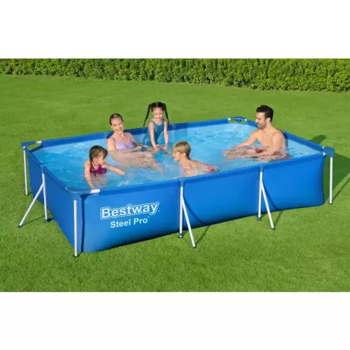 BESTWAY Steel Pro csővázas medence, 300 x 201 x 66 cm, tartozékok nélkül, DuraPlus oldalfalak (56404)