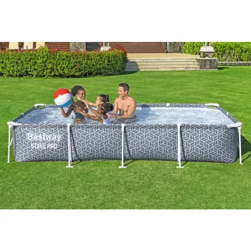BESTWAY Steel Pro csővázas medence szett, 366 × 201 × 66 cm, papírszűrős, leeresztőszeleppel (561FV)