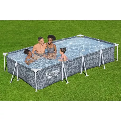 BESTWAY Steel Pro csővázas medence szett, 366 × 201 × 66 cm, papírszűrős, leeresztőszeleppel (561FV)